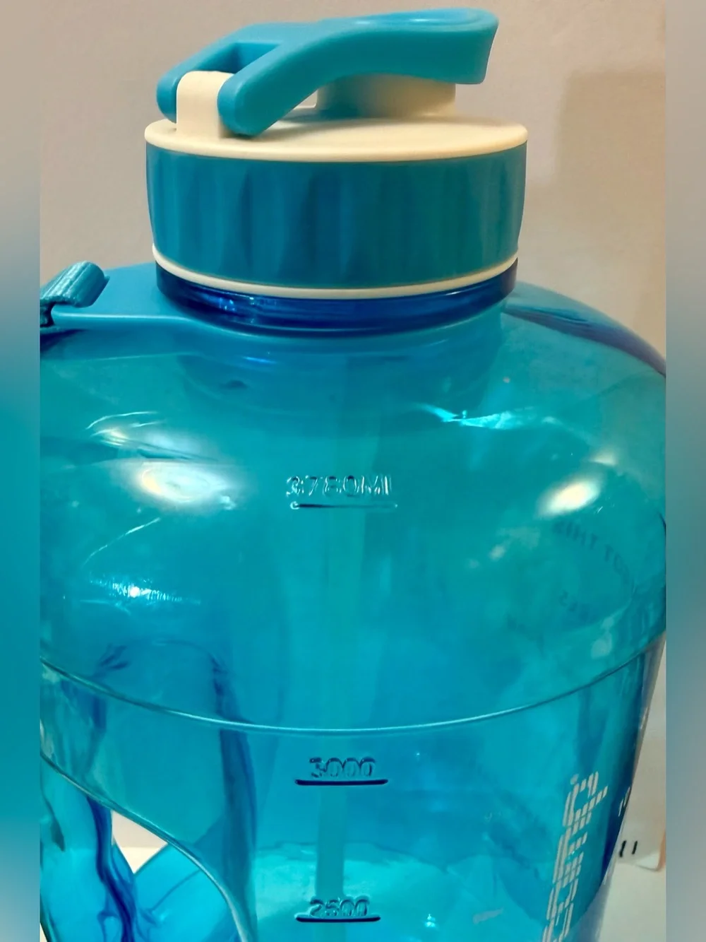 Buen Boot Camp Large Motivational Water Bottle - Bright Blue capacity 3780 ML